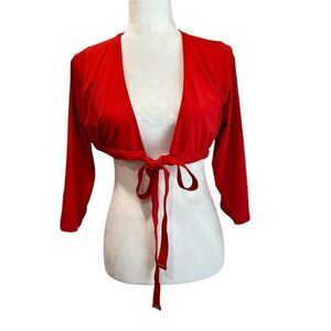 GOOD AMERICAN Sexy Boost Bright Poppy Swim Top Size 5 (2XL)
